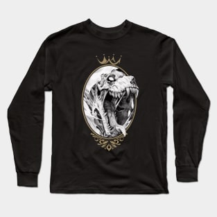 Unleash The Beast | Vintage Demonic Wolf Skull | Fantasy Dark Art Long Sleeve T-Shirt